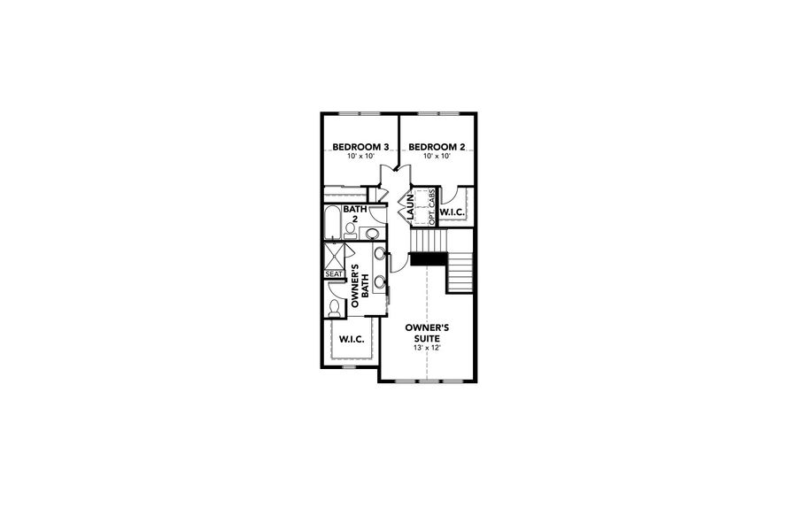 2D floor plan layout of this home in Westerly - Townhomes, Erie, CO (Image 5).