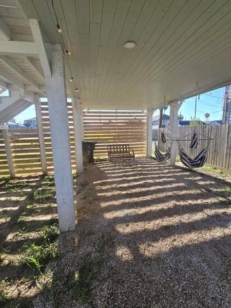 Exterior details and patio area of a home in , Galveston (Image 19). Exterior details and patio area of a home in , Galveston (Image 19).