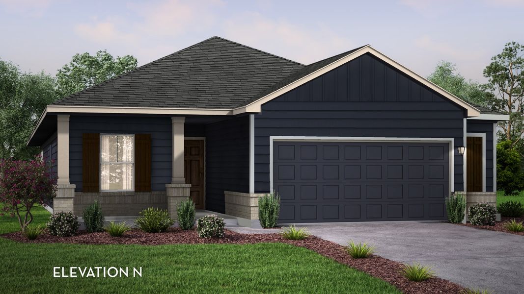 Representative exterior photo of a completed home built from the Frio by CastleRock Communities in Paramount, Kyle, TX (Image 12).