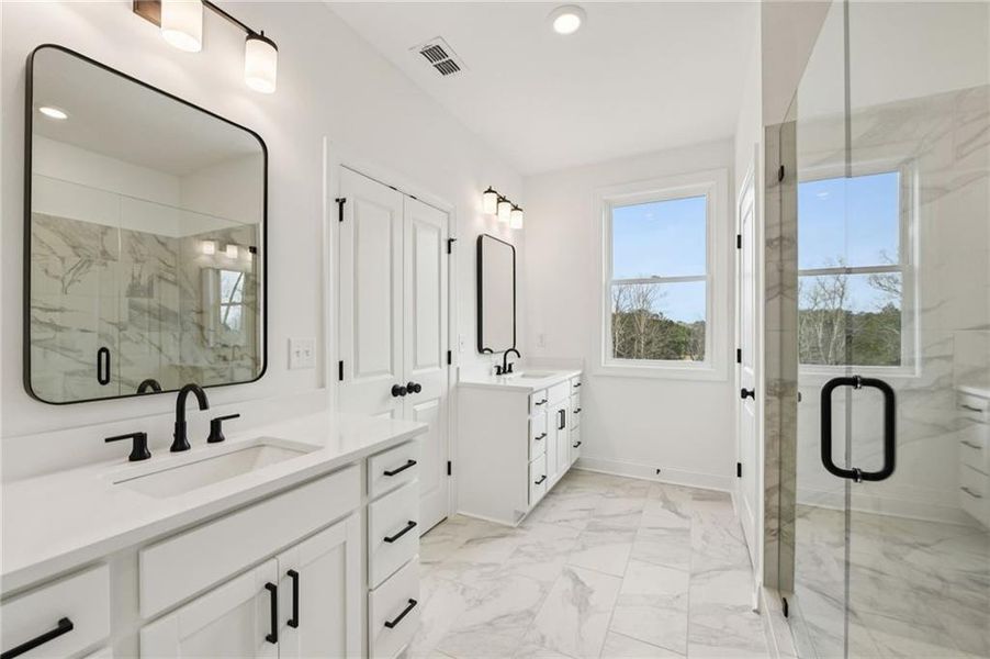Furnished interior view inside a new home in Millcroft Townhomes, Buford (Image 14). Furnished interior view inside a new home in Millcroft Townhomes, Buford (Image 14).