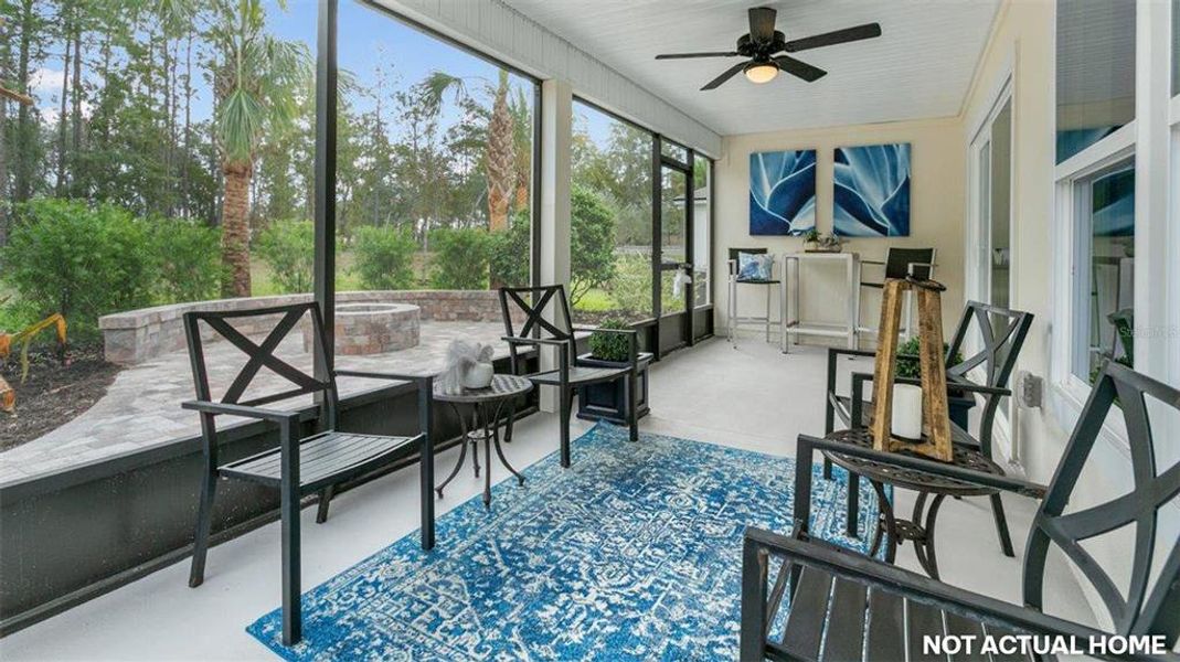 Exterior details and patio area of a home in Sawmill Branch, Palm Coast (Image 3).