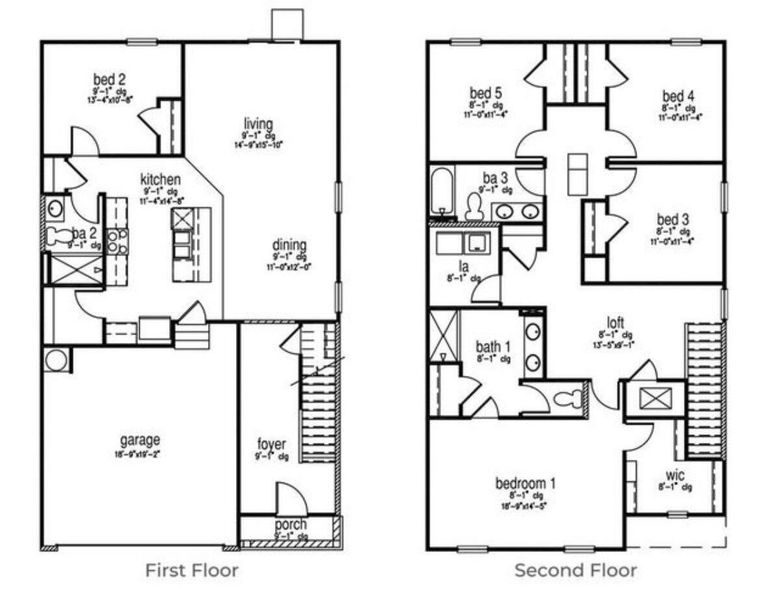 2D floor plan layout of this home in The Ponds, Summerville, SC (Image 5). 2D floor plan layout of this home in The Ponds, Summerville, SC (Image 5).