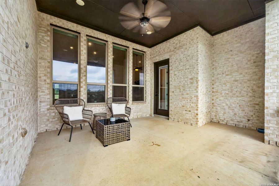 Exterior details and patio area of a home in Veramendi, New Braunfels (Image 3).