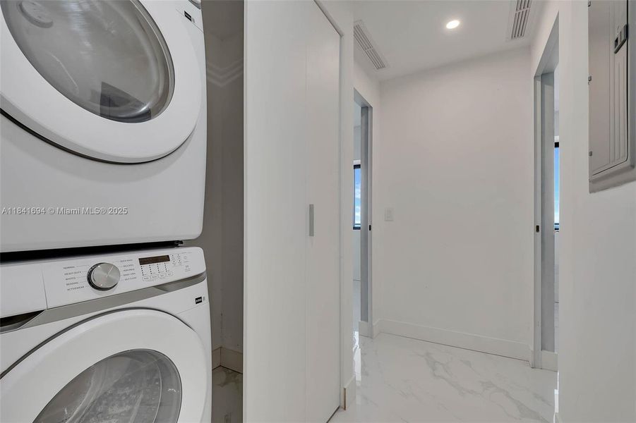 Laundry with storage.