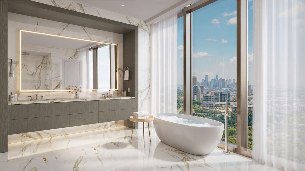 Primary Bath Featuring the Moody Color Scheme Selection. Primary Bath Featuring the Moody Color Scheme Selection.