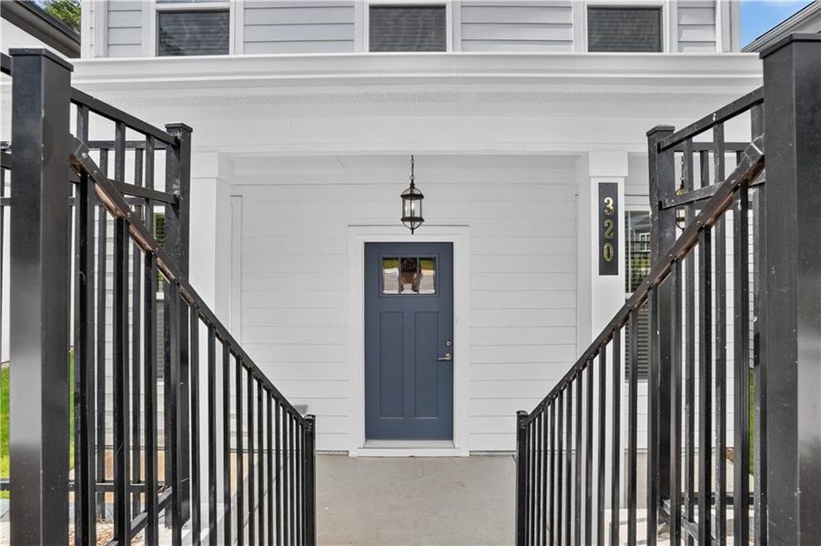 Exterior details and patio area of a home in The Cottages at East Lanier, Fayetteville (Image 3).