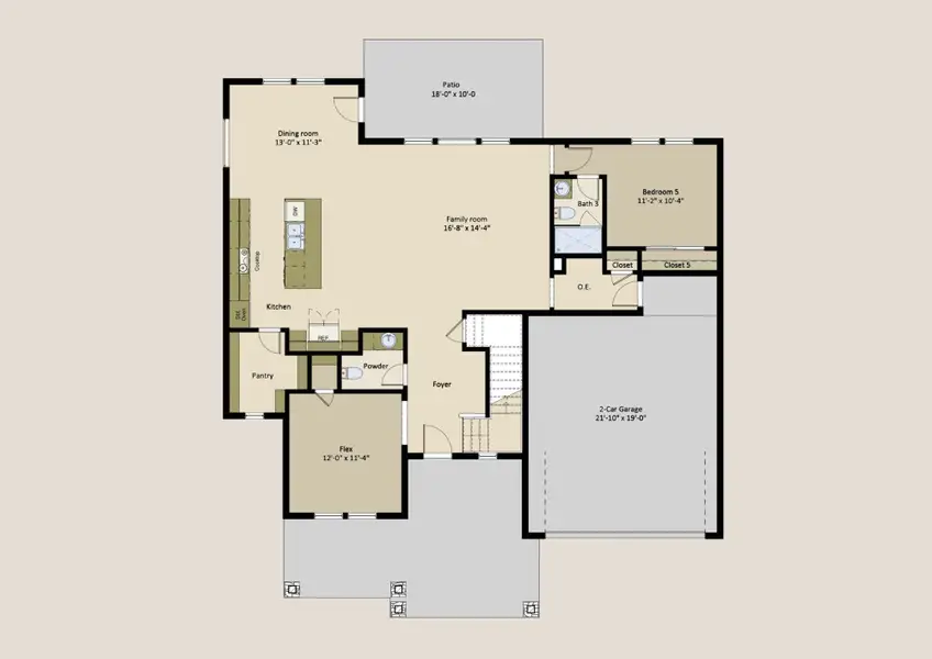 2D floor plan layout of this home in Jackson Creek North, Monument, CO (Image 5).