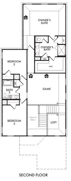 2D floor plan layout for the Adina by Impression Homes in Heartland, Heartland, TX (Image 4).