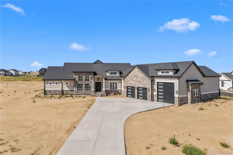 Front exterior of a new home in , Brighton, CO, highlighting curb appeal (Image 2).