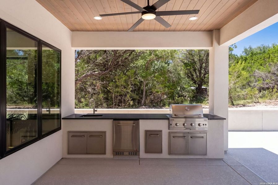 Exterior details and patio area of a home in , Boerne (Image 34).