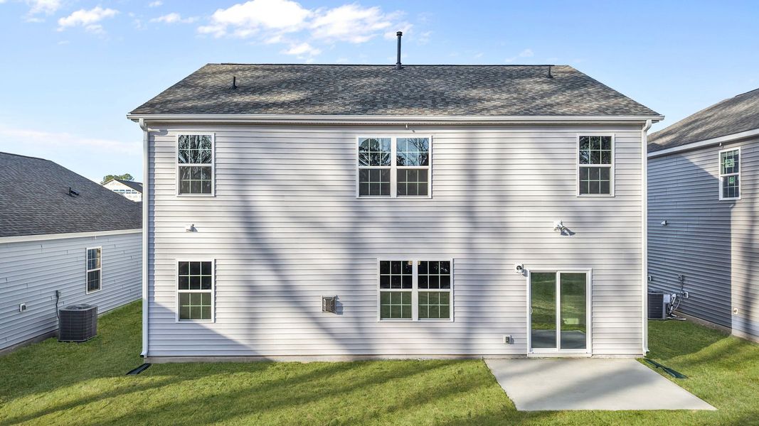 Exterior details and patio area of a home in Bedford Place, Wilson (Image 3).