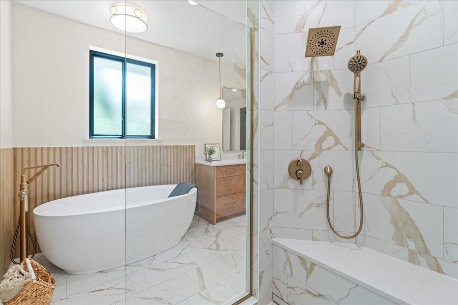 Furnished interior view inside a new home in , Wimberley (Image 12).