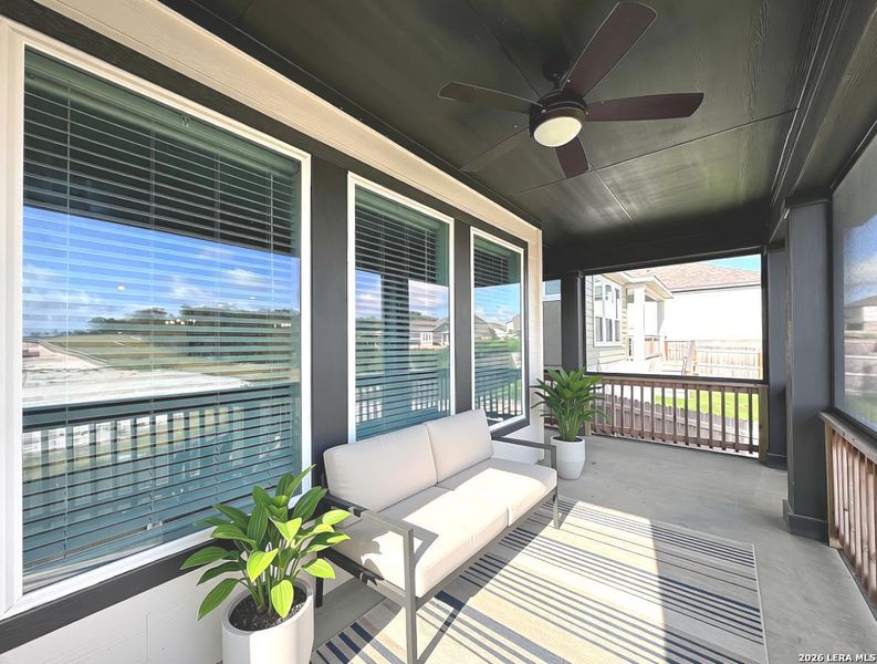 Exterior details and patio area of a home in Ladera - High Point 45', San Antonio (Image 2). Exterior details and patio area of a home in Ladera - High Point 45', San Antonio (Image 2).