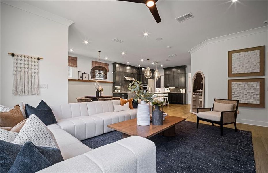 Furnished interior view inside a new home in Sterling Pointe, Cumming (Image 32).