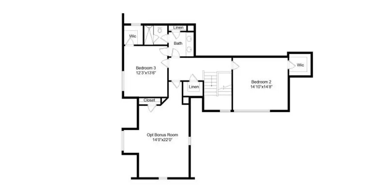 2D floor plan layout for the Viola by Vision Home Crafters in Old Town Estates, Dacula, GA (Image 3).