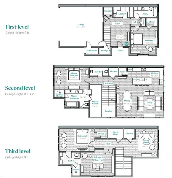 2D floor plan layout of this home in Westline, Austin, TX (Image 1).