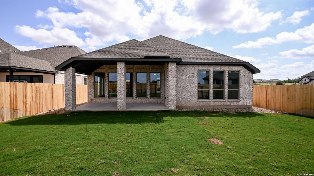 Exterior details and patio area of a home in Legacy at Lake Dunlap, New Braunfels (Image 22).