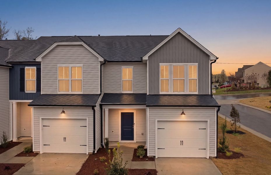 Front exterior of a new home in Flemingfield, Greensboro, NC, highlighting curb appeal (Image 26).