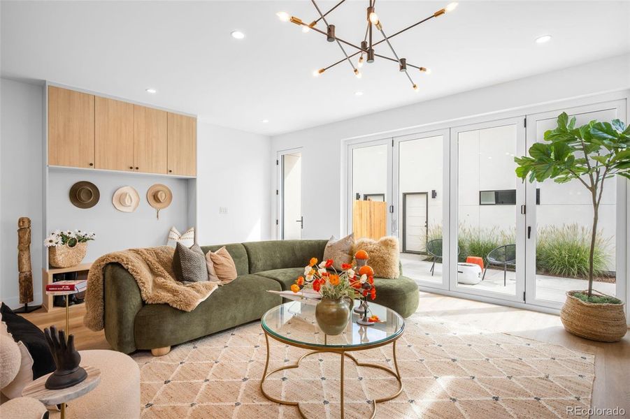 Large bi-fold doors with access to the back patio