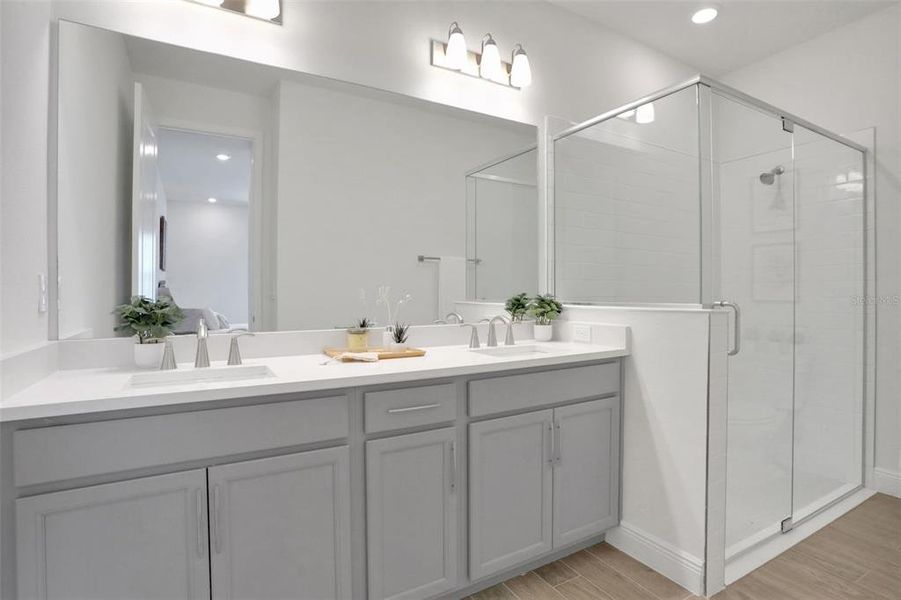 Furnished interior view inside a new home in Bungalow Walk at Lakewood Ranch, Sarasota (Image 4).