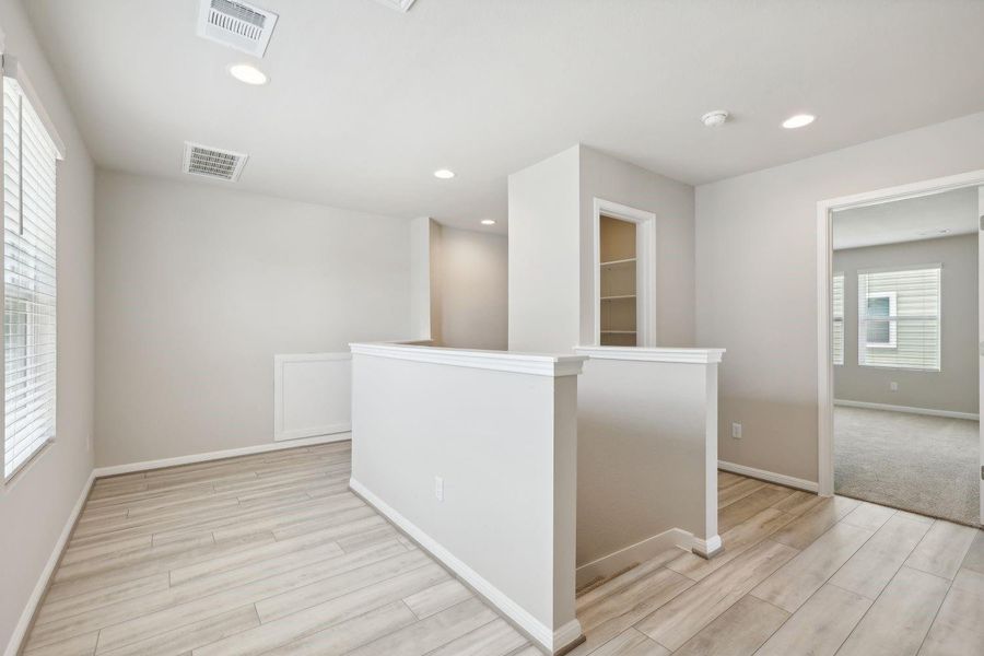 Second floor landing w/ storage closet