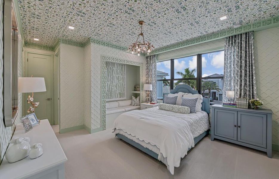 Furnished interior view inside a new home in Apex at Avenir, Palm Beach Gardens (Image 77).