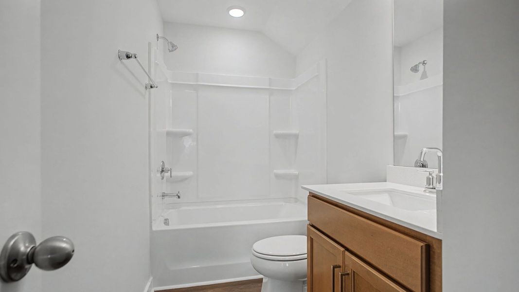 Furnished interior view inside a new home in Cottages of Bearwood, Mount Pleasant (Image 24). Furnished interior view inside a new home in Cottages of Bearwood, Mount Pleasant (Image 24).