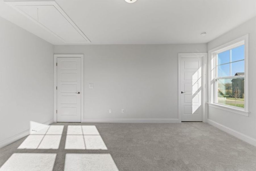 Representative unfurnished interior of a home built from the Fairfield Lux by Keystone Homes NC in Weybridge, Burlington (Image 106).