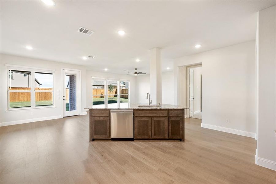 Furnished interior view inside a new home in Creekview Meadows, Pilot Point (Image 6).