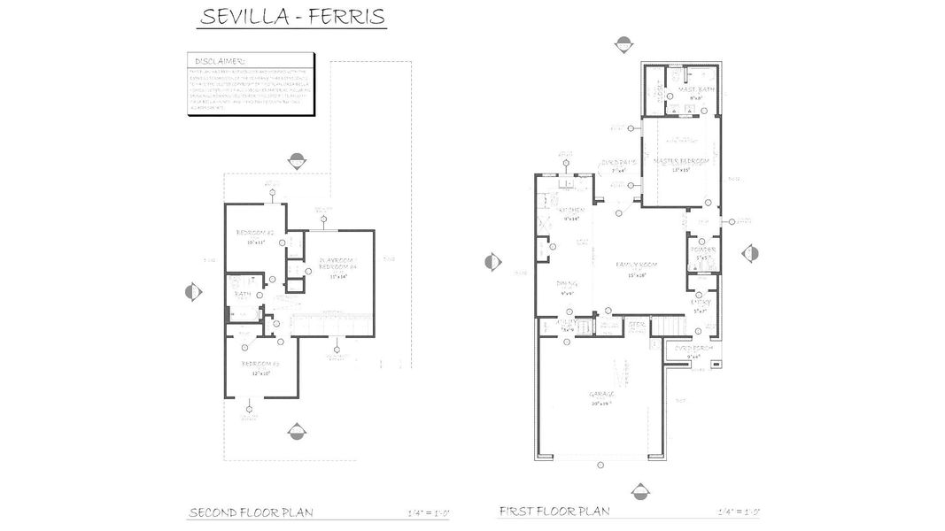 2D floor plan layout for the Sevilla by Casa Bella Homes in Ravenview Gardens, Dallas, TX (Image 3).