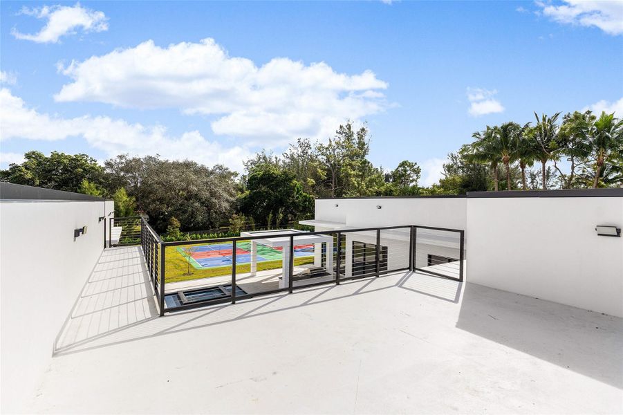 Exterior details and patio area of a home in , Parkland (Image 29).