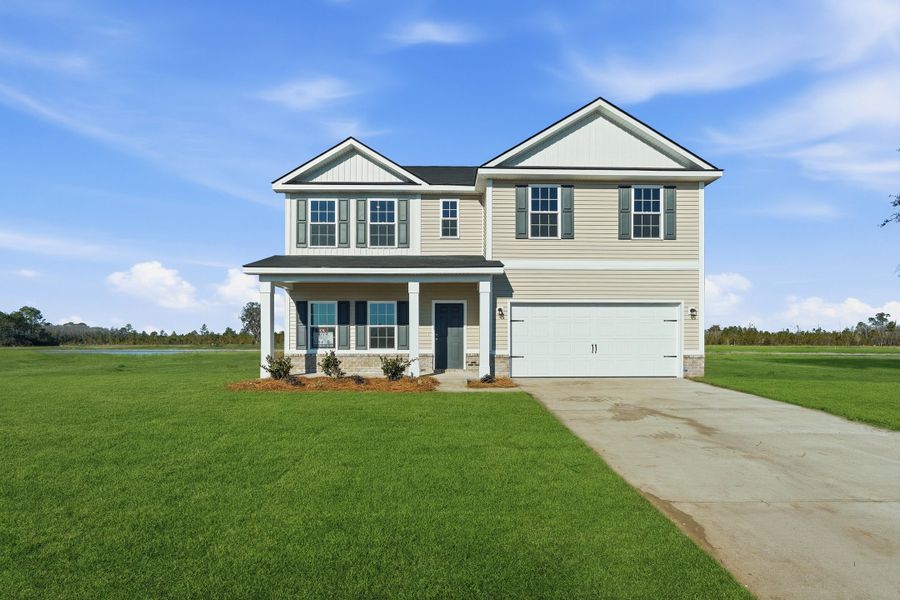 Representative exterior photo of a completed home built from the The Catherine by RTS Homes in Tibet Road at Sassafras, Allenhurst, GA (Image 21).