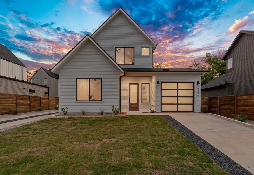 Front exterior of a new home in , Austin, TX, highlighting curb appeal (Image 19). Front exterior of a new home in , Austin, TX, highlighting curb appeal (Image 19).