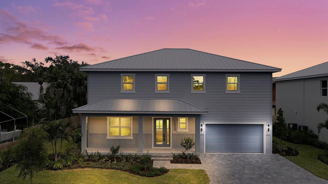 Front exterior of a new home in , Jensen Beach, FL, highlighting curb appeal (Image 2).
