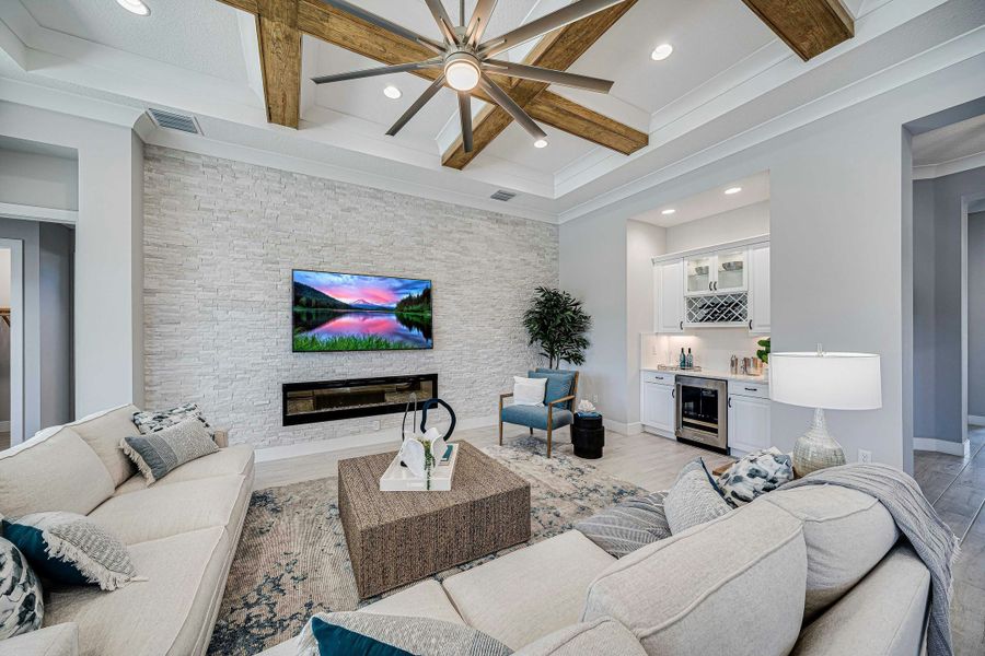 Furnished interior view inside a new home in Lucaya Pointe, Vero Beach (Image 16).