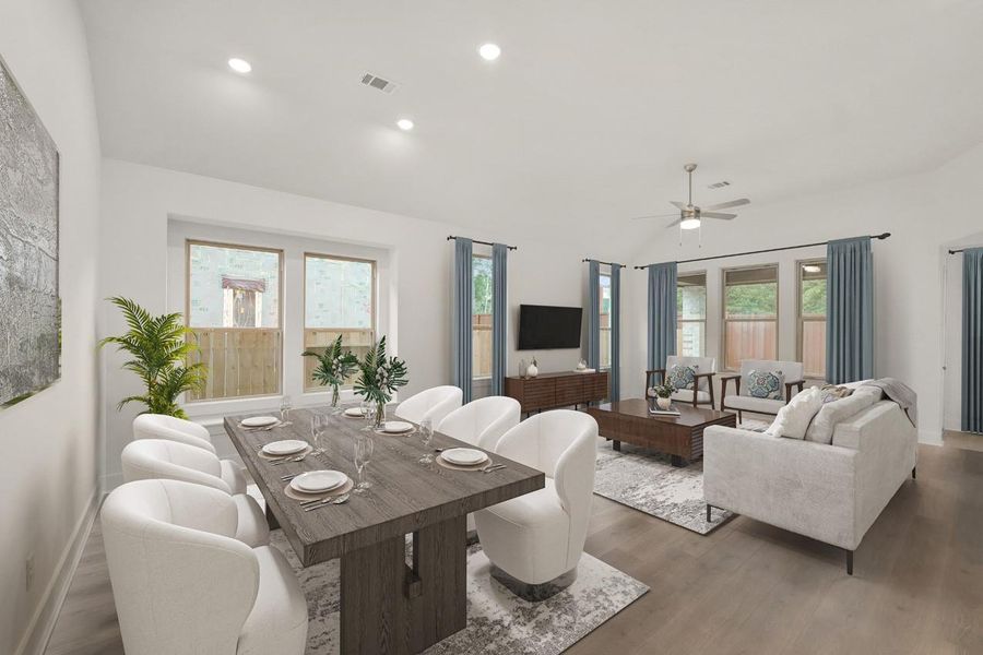Furnished interior view inside a new home in Evergreen, Conroe (Image 3).