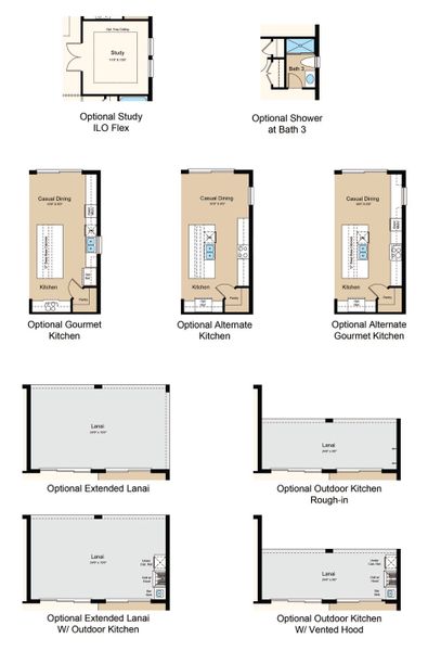 2D floor plan layout of this home in Esplanade by the Islands, Naples, FL (Image 3). 2D floor plan layout of this home in Esplanade by the Islands, Naples, FL (Image 3).