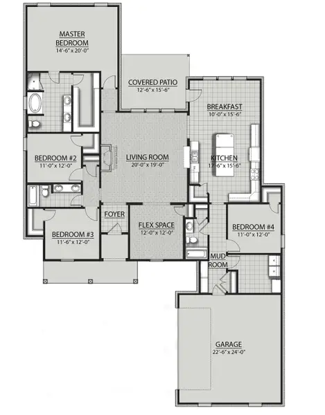2D floor plan layout of this home in Bird Song at Hammock Bay, Freeport, FL (Image 2). 2D floor plan layout of this home in Bird Song at Hammock Bay, Freeport, FL (Image 2).