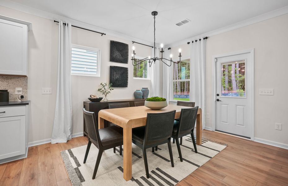 Furnished interior view inside a new home in Stewarts Landing, Charlotte (Image 23).