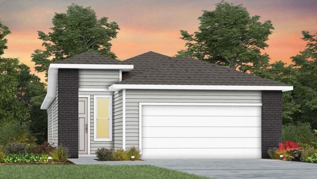 Exterior in new home design at 55+ Active Adult Del Webb near Nashville. Exterior in new home design at 55+ Active Adult Del Webb near Nashville.