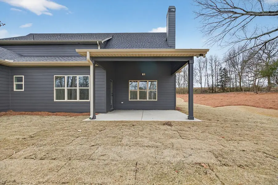 Exterior details and patio area of a home in Blackwelder Bluff, Bowdon (Image 3).