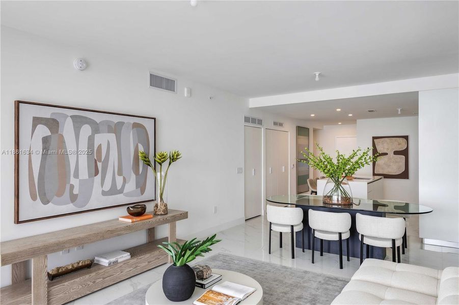 Furnished interior view inside a new home in , Miami (Image 18).