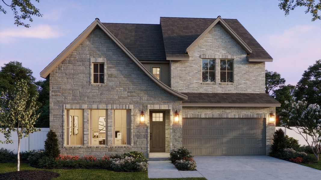 Representative exterior photo of a completed home built from the Sophie by Normandy Homes in Cross Creek Meadows 55' & 60' Series, Celina, TX (Image 4). Representative exterior photo of a completed home built from the Sophie by Normandy Homes in Cross Creek Meadows 55' & 60' Series, Celina, TX (Image 4).