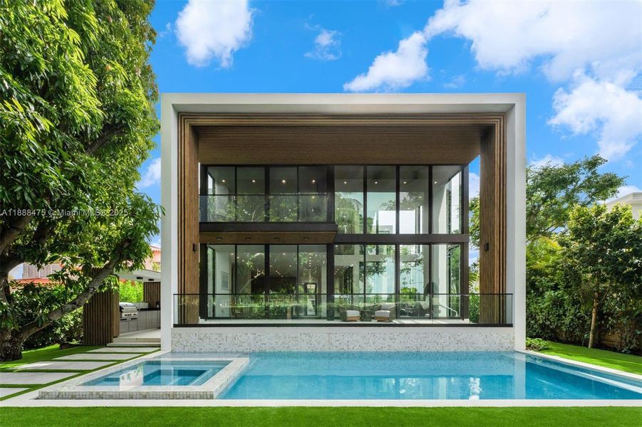 Front exterior of a new home in , Miami Beach, FL, highlighting curb appeal (Image 29). Front exterior of a new home in , Miami Beach, FL, highlighting curb appeal (Image 29).