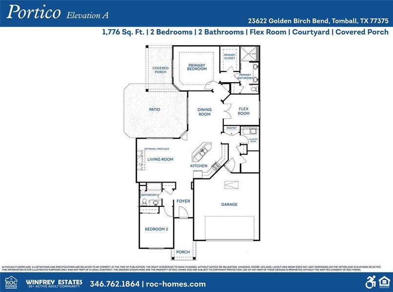 The Portico A floor plan features a spacious and innovative layout, blending practical living spaces designed for comfort and style.
