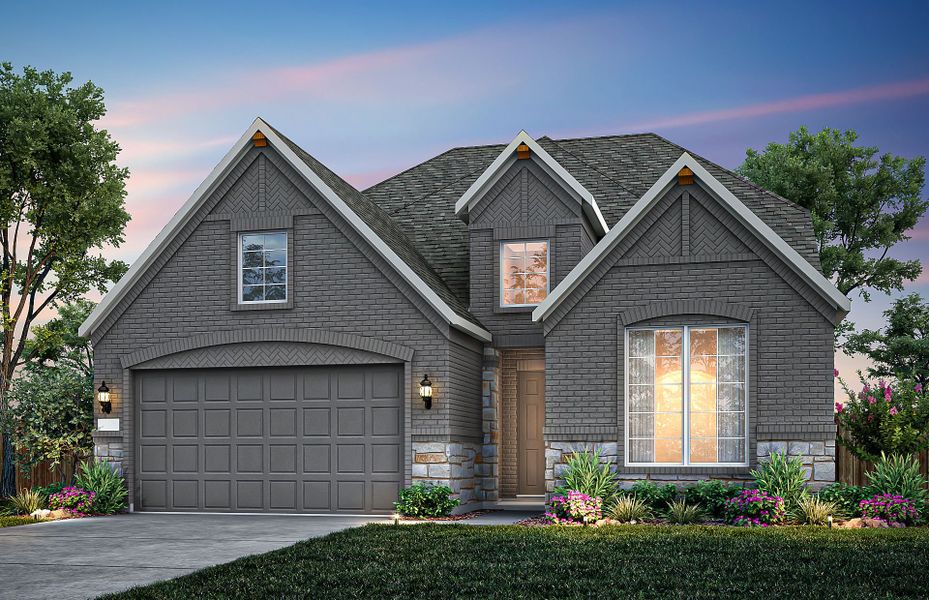 Representative exterior photo of a completed home built from the Farwell by Pulte Homes in Saddleback at Santa Rita Ranch, Liberty Hill, TX (Image 3).