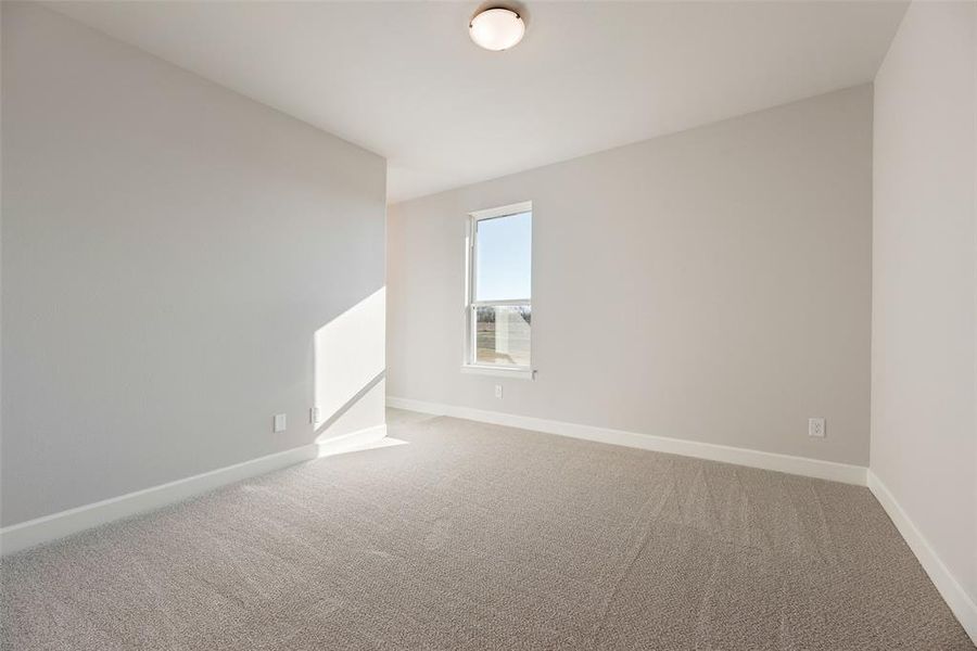 Carpeted spare room featuring baseboards Carpeted spare room featuring baseboards