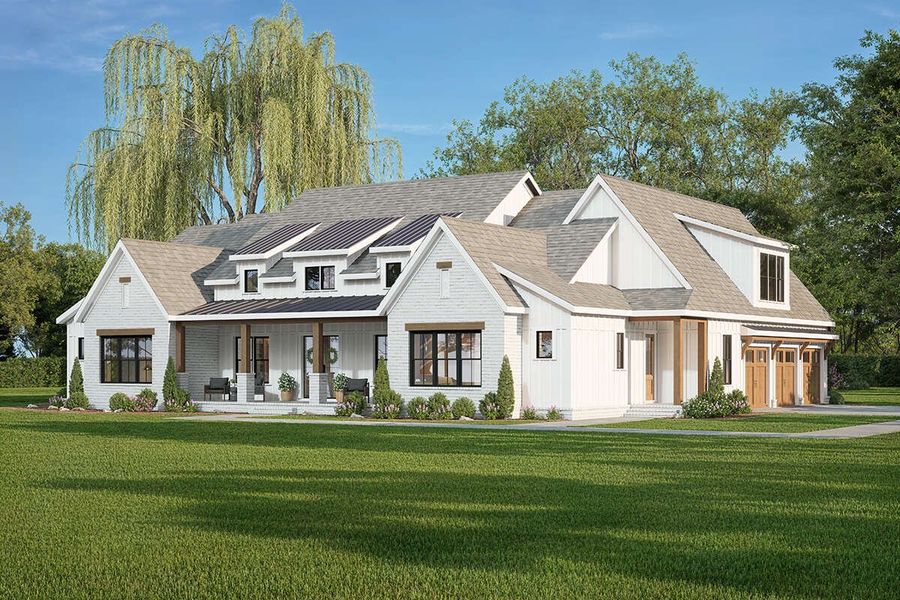 Representative exterior photo of a completed home built from the Montgomery by Zeal Home Builders in Sunrise Point, Weatherford, TX (Image 2). Representative exterior photo of a completed home built from the Montgomery by Zeal Home Builders in Sunrise Point, Weatherford, TX (Image 2).