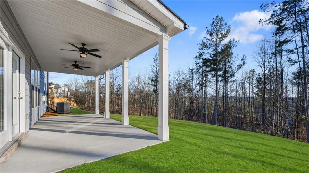 Exterior details and patio area of a home in Water Oak Estates, Lawrenceville (Image 3).
