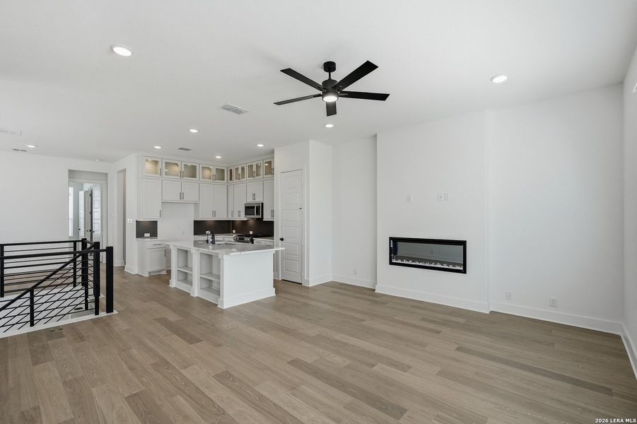 Furnished interior view inside a new home in Centero at Stone Oak, San Antonio (Image 9). Furnished interior view inside a new home in Centero at Stone Oak, San Antonio (Image 9).